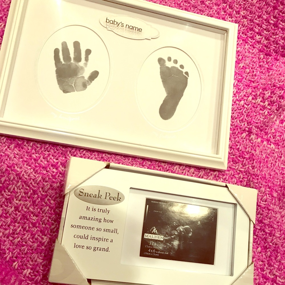 Baby Bundle- Sonogram frame and hand & foot print